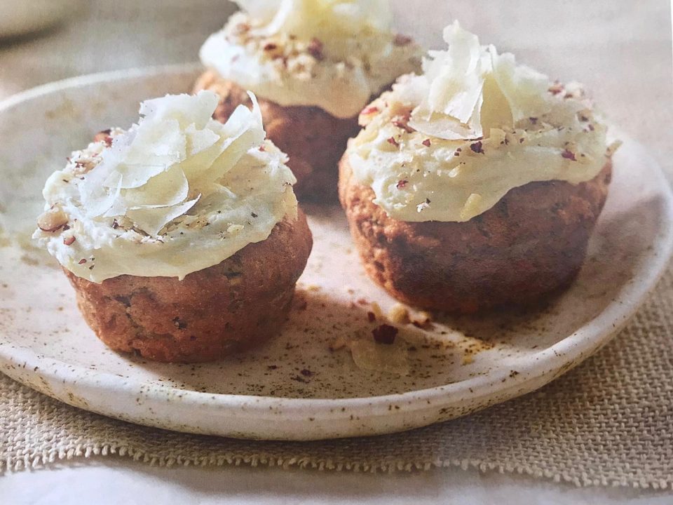 Enolike - Cupcakes noci, zucchine e mousse al Grana Padano