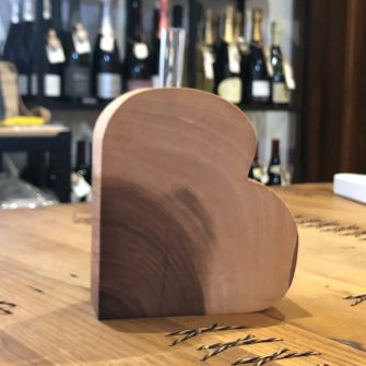 Enolike - Vaso in legno a forma di cuore - fatto a mano