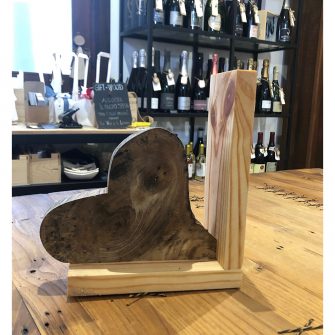Enolike - Ferma libro in legno a forma di cuore - fatto a mano