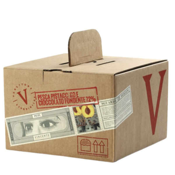 enolike Panettone Pistachio Peaches and Chocolate Drops - Vincente - 750gr