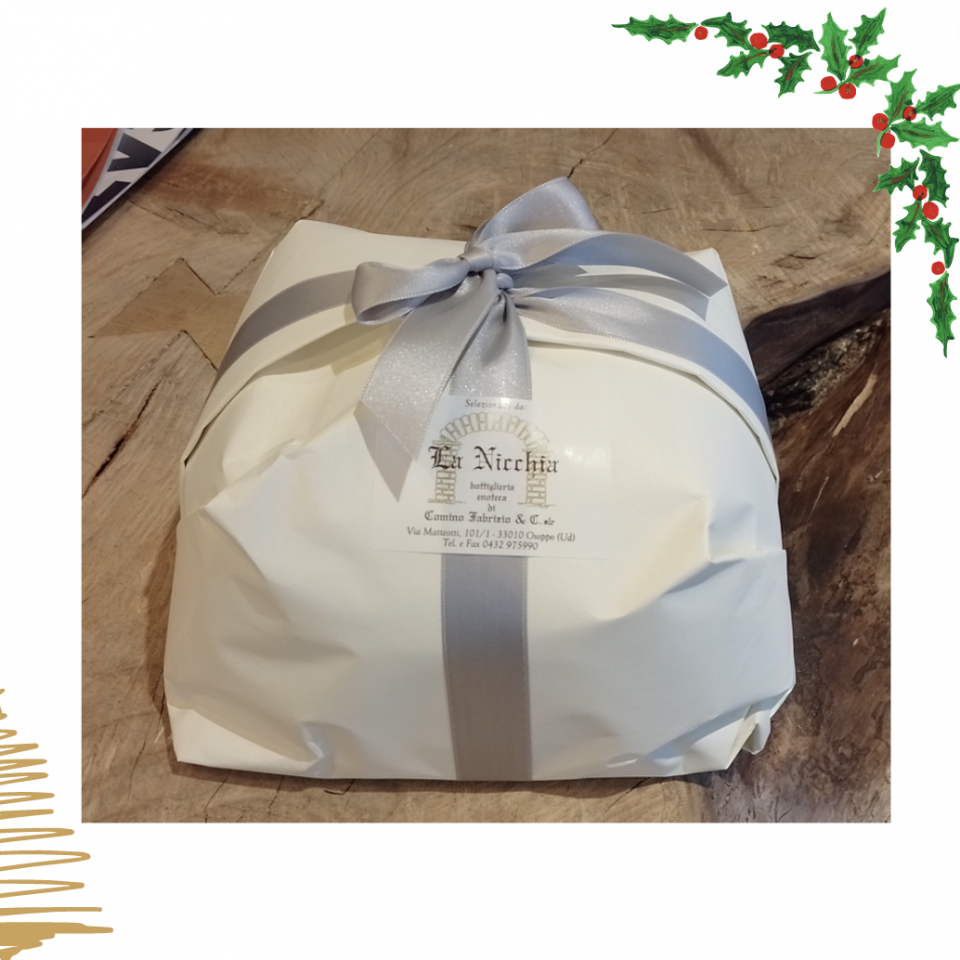 Enolike - Panettone - Glazed with Sugar and Almonds  - wrapped