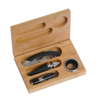 Enolike - Cofanetto Bamboo - Set professionale - 4 accessori