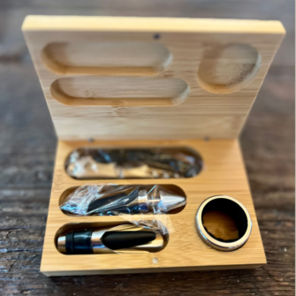 enolike - Bamboo box - Professional set - 4 accessories