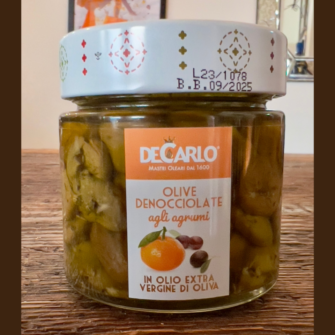Enolike - Pitted olives with citrus fruits - De Carlo - Puglia - Italia
