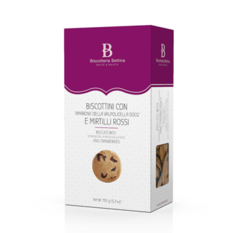 Enolike - Amarone and cranberry biscuits - Biscotteria Bettina - Veneto