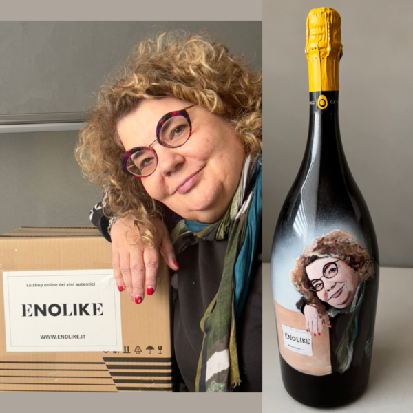 Enolike - Bottiglia personalizzata con dipinto